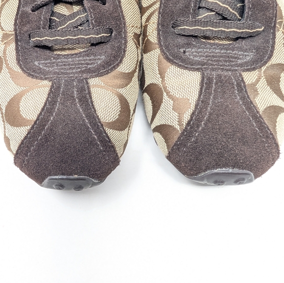 Coach Renata Logo Sneakers Brown 9.5 - Picture 7 of 8
